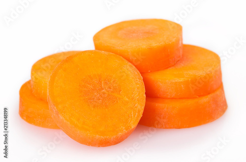 Fresh carrot on white background