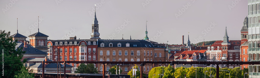 Aalborg cityscape panorama, Denmark