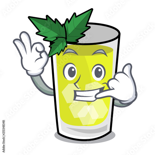Call me mint julep mascot cartoon