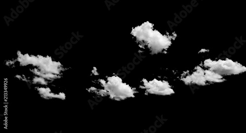 Single Cloud isolated on black background 