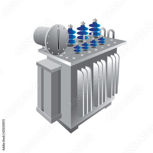  power substation transformer vector illustration