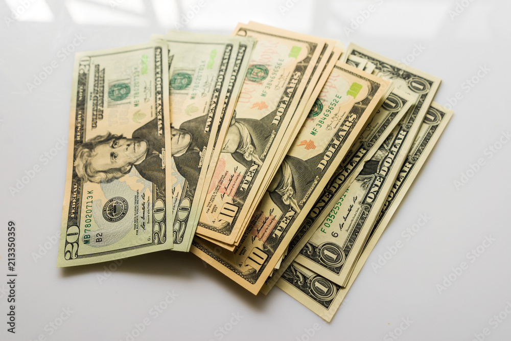 Close-up American Dollar Banknotes Close-up American Dollar Banknotes