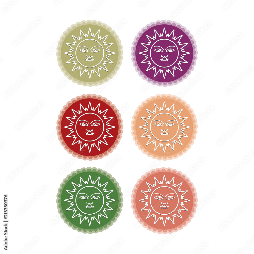 sun vector icon variations isolated on white back ground sun vector icon variations isolated on white back ground