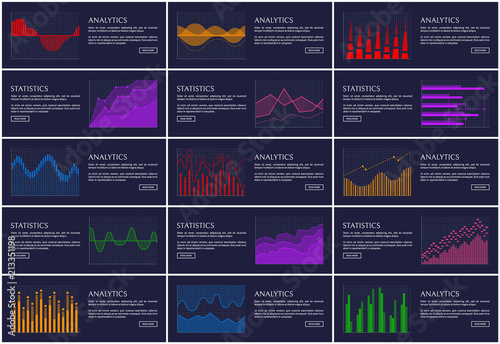 Statistics and Analytics Banner Information Charts