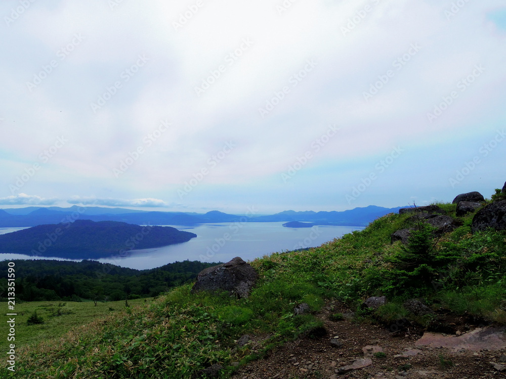 北海道美幌峠より望む屈斜路湖