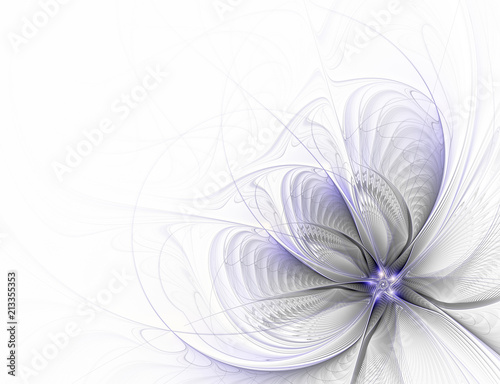 Abstract fractal flower on white background