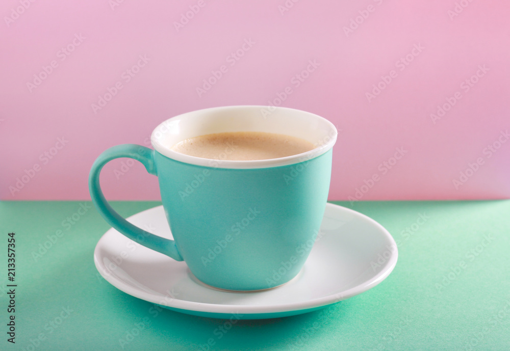 Cup of coffee with milk in a cup Cup of coffee with milk in a cup