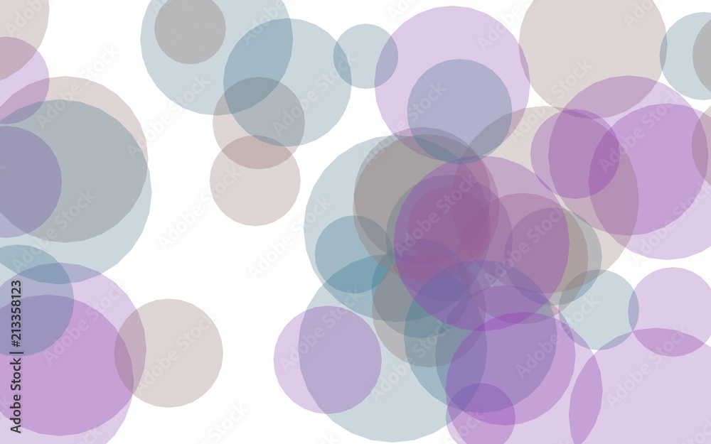 Multicolored translucent circles on a white background. Green tones. 3D illustration Multicolored translucent circles on a white background. Green tones. 3D illustration