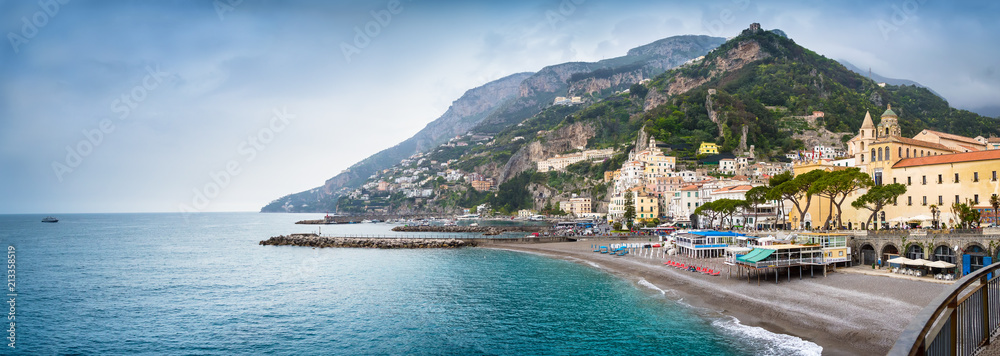 Amalfi, Italy - Panorama of the town on the Amalfi coast