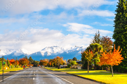 Fotografie Beautiful morning scene of Te Anau, Southland, New Zealand.