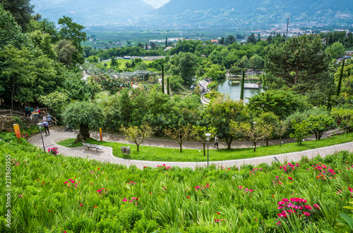 The Gardens of Trauttmansdorff Castle, Meran (Merano),South tyrol, Italy,offer many attractions with botanical species and varieties of plants.