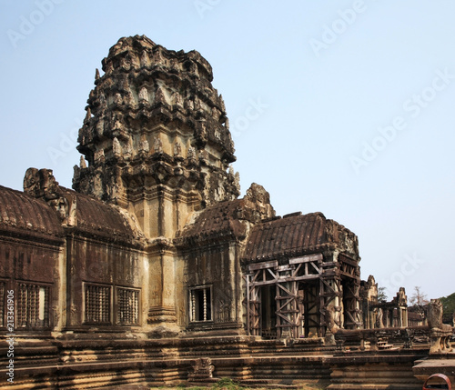 Main gate of Angkor Wat - Capital temple. Siem Reap province. Cambodia
