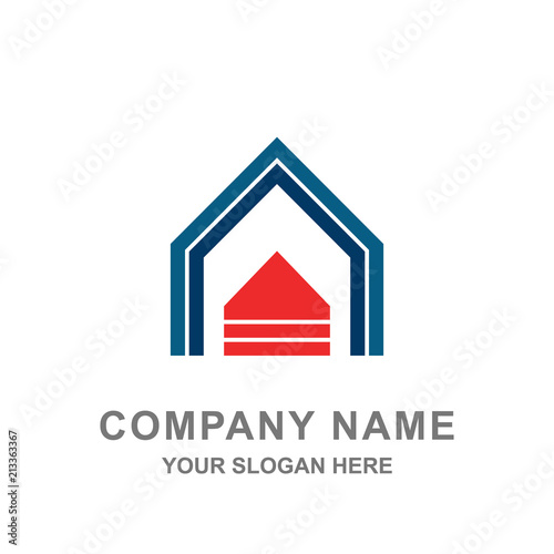 Real Estate House Building Logo Vector Illustration