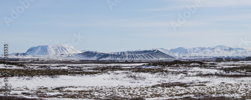 Panorama picture of moutain in Iceland