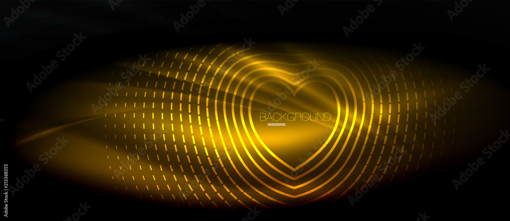 Neon glowing wave, magic energy and light motion background. Wallpaper template, hi-tech future concept Neon glowing wave, magic energy and light motion background. Wallpaper template, hi-tech future concept