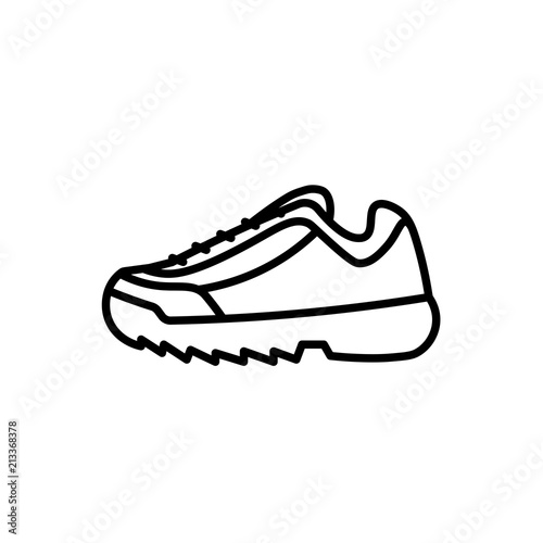 Trendy fashion sport shoe sneaker icon