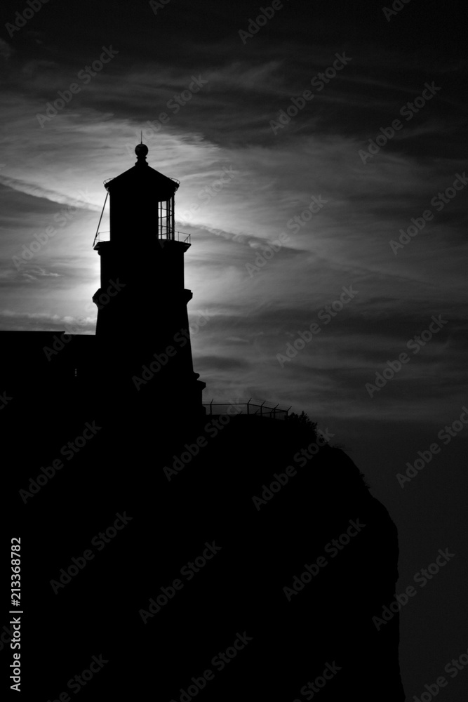 Moonlight on Split Rock