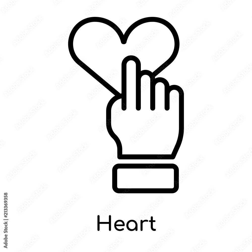 Heart icon vector sign and symbol isolated on white background, Heart logo concept Heart icon vector sign and symbol isolated on white background, Heart logo concept
