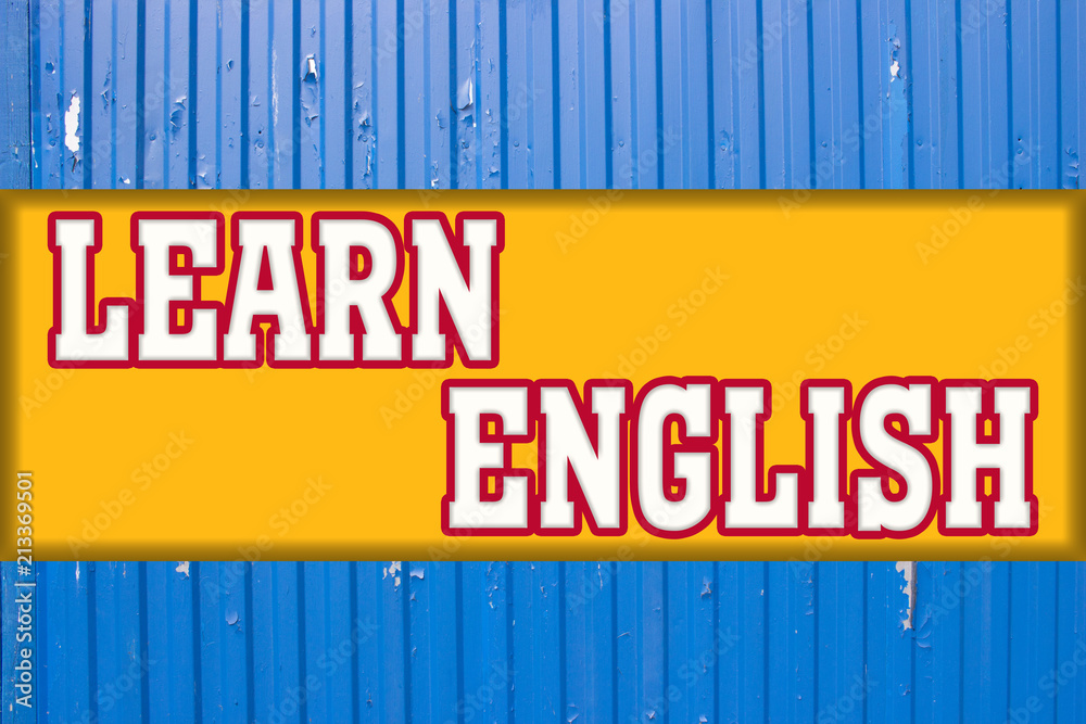 Learn English Logo on wall texture