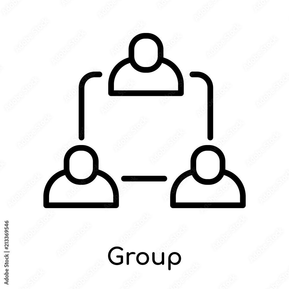 Group icon vector sign and symbol isolated on white background, Group logo concept Group icon vector sign and symbol isolated on white background, Group logo concept