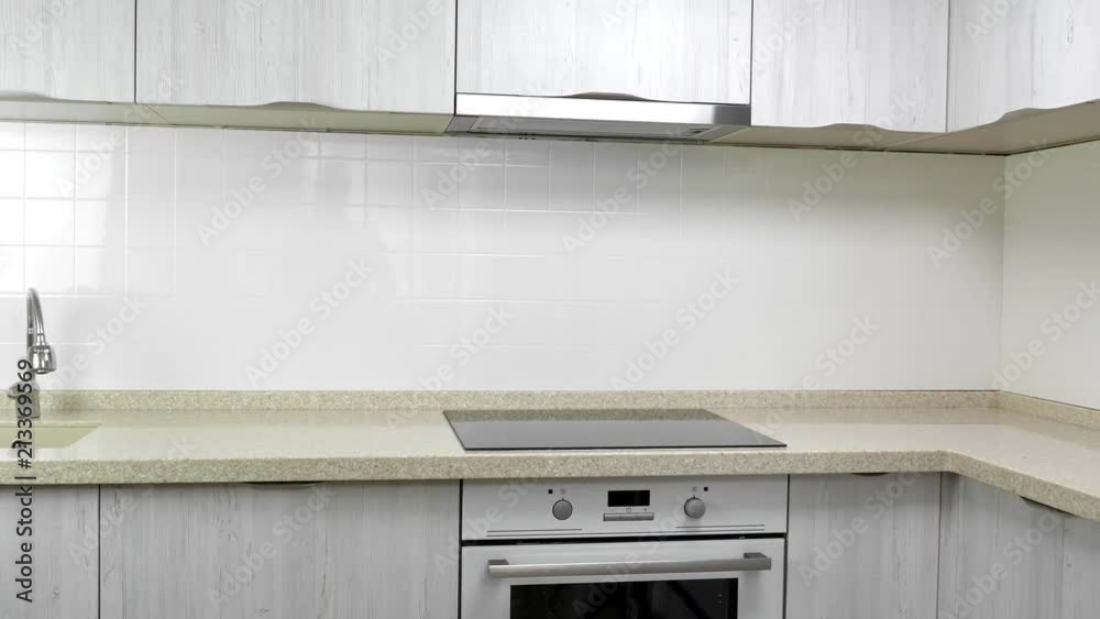 White modern kitchen interior White modern kitchen interior