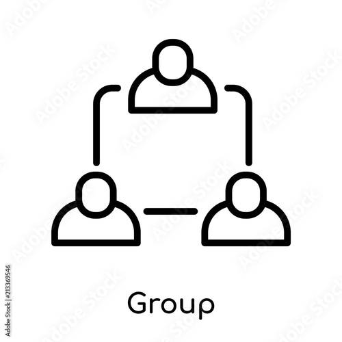 Group icon vector sign and symbol isolated on white background, Group logo concept