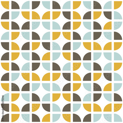 Retro seamless pattern. Mid-century modern style. Abstract repeating background for web or printing. Geometric vector wallpaper.
