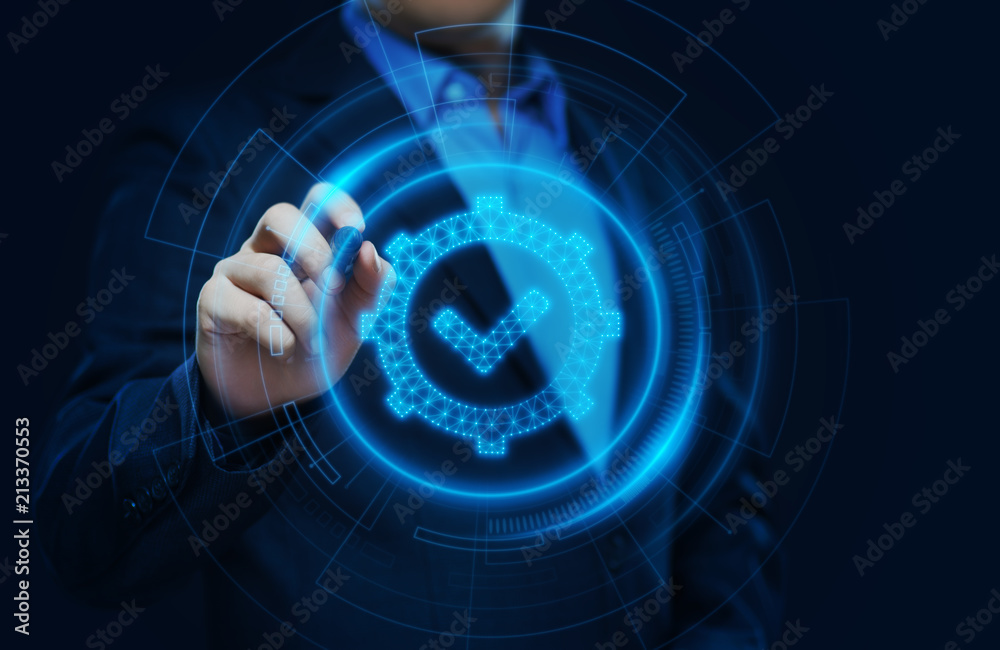 Standard Quality Control Certification Assurance Guarantee Internet Business Technology Concept Standard Quality Control Certification Assurance Guarantee Internet Business Technology Concept
