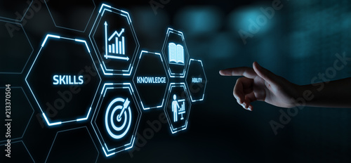 New Skills Knowledge Webinar Training Business Internet Technology Concept photo