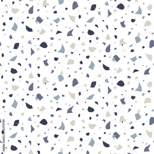 Abstract seamless pattern in terrazzo style. Vector background. Print for wallpaper  backdrop  fabric  etc.