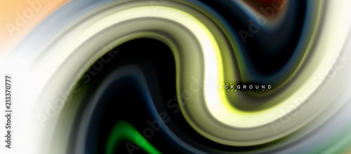 Fluid liquid mixing colors concept on light grey background, curve flow, trendy abstract layout template for business or technology presentation or web brochure cover, wallpaper