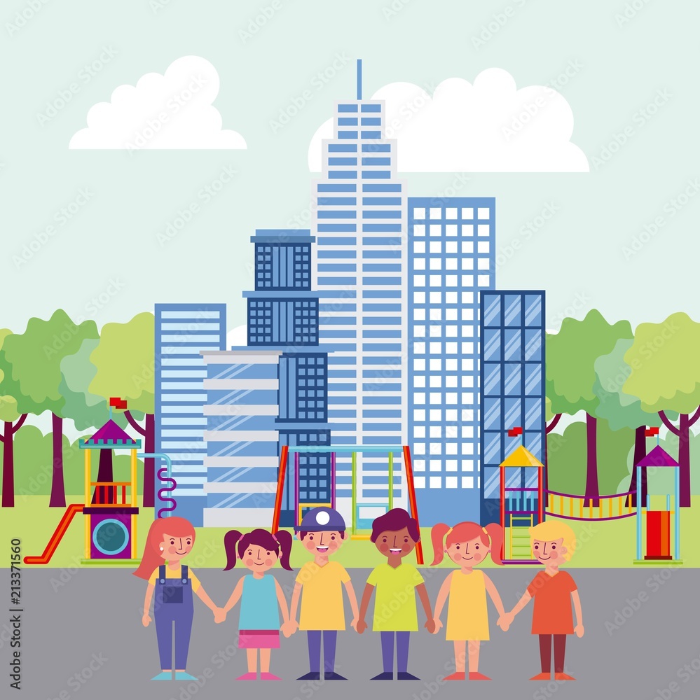people park and city