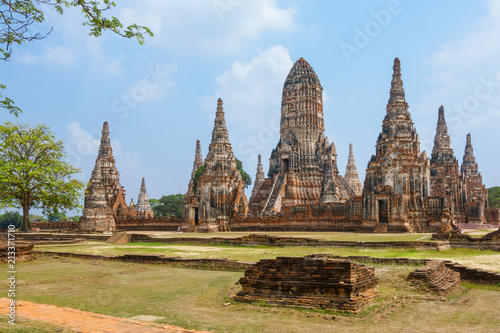Famous ancient Chai Watthanaram Temple, Ayutthaya, Thailand