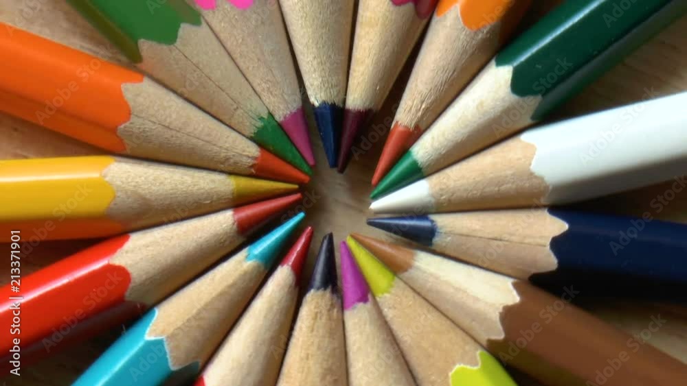 Colored pencils background. Close up Colored pencils background. Close up