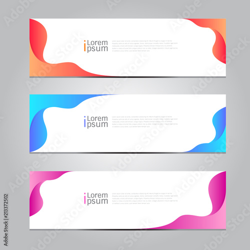Vector abstract design banner web template.