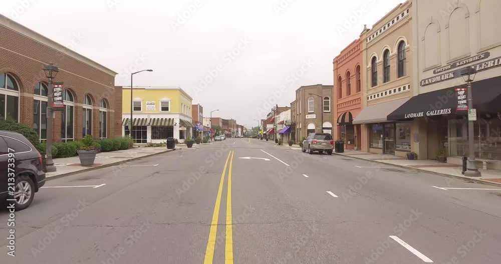 Low angle of Downtown Mooresville North Carolina Low angle of Downtown Mooresville North Carolina