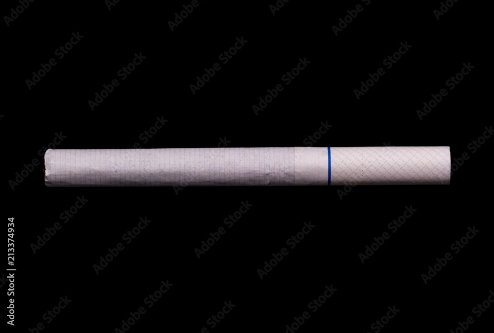 Cigarette on black background Cigarette on black background