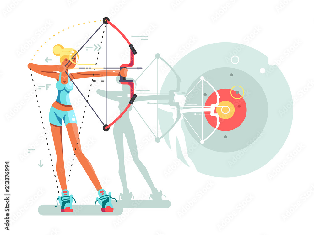 Female archer character Female archer character