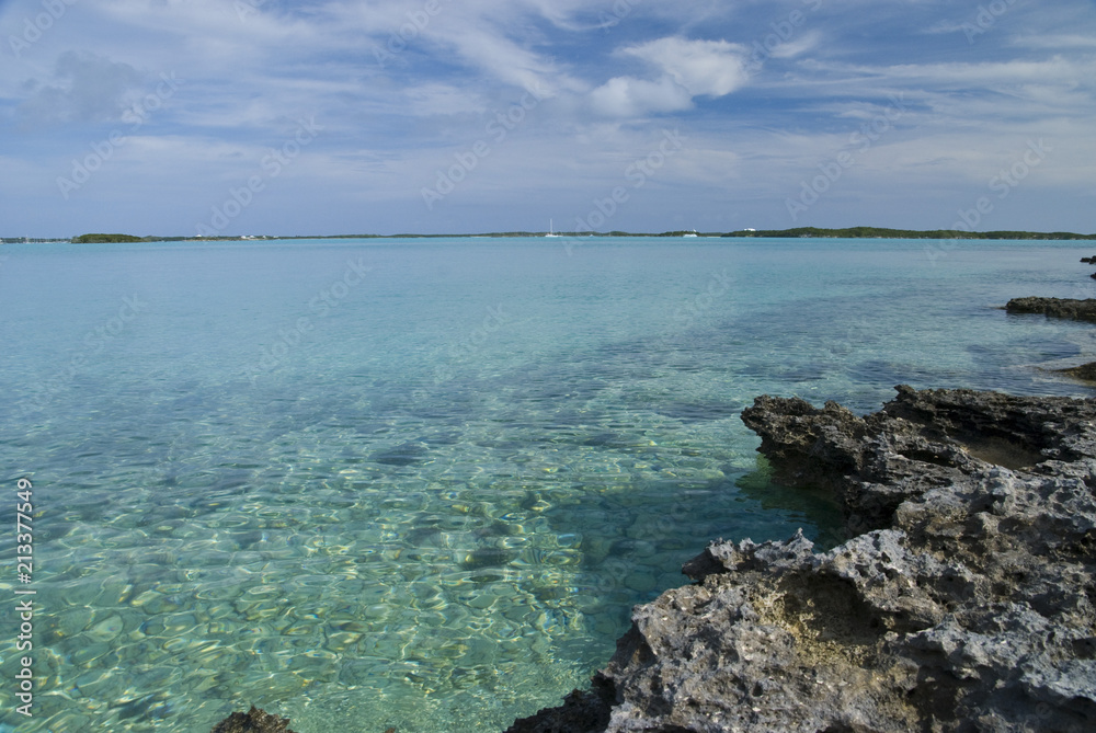 Beautiful clear water, Bahamas