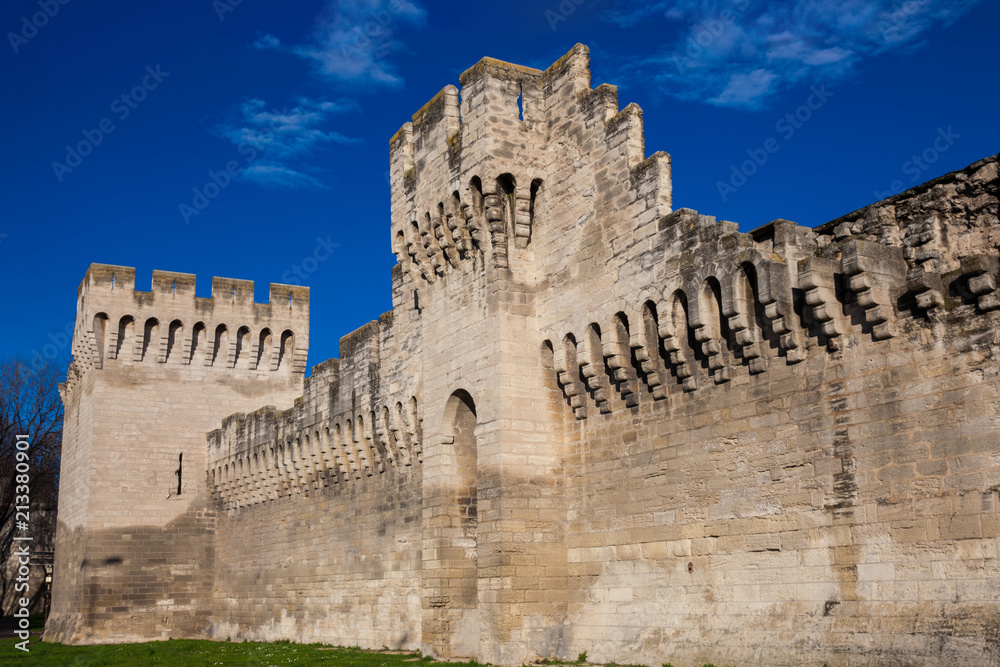 Medieval built Avignon walled city