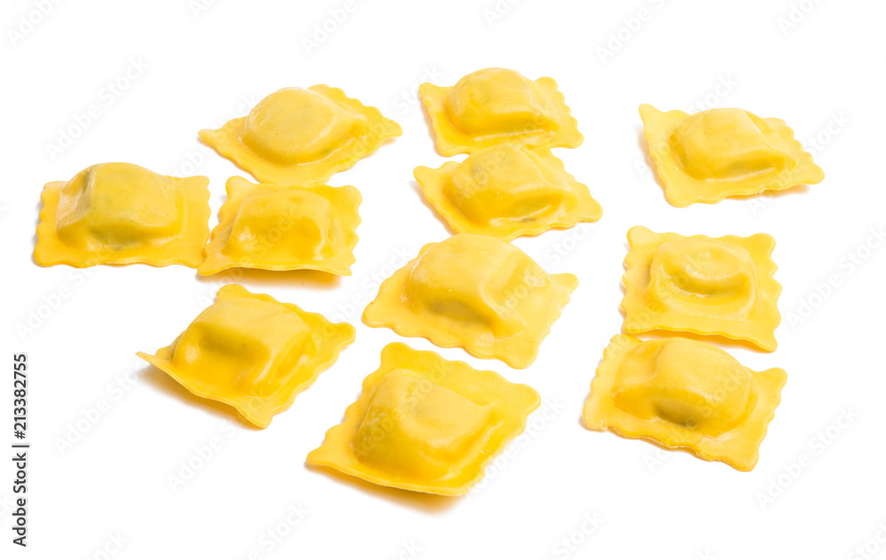 Italian ravioli isolated