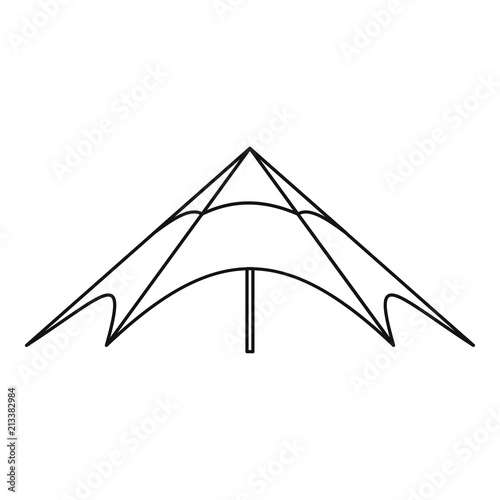 Festival outdoor tent icon. Outline illustration of festival outdoor tent vector icon for web design isolated on white background