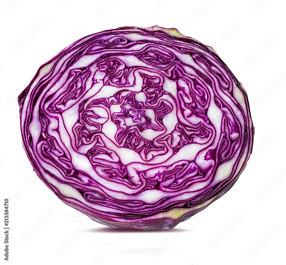 Fresh red cabbage isolated on white background with clipping path Fresh red cabbage isolated on white background with clipping path