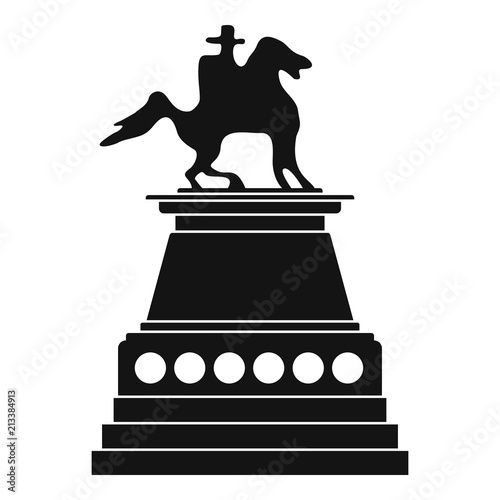 Horse statue icon. Simple illustration of horse statue vector icon for web design isolated on white background