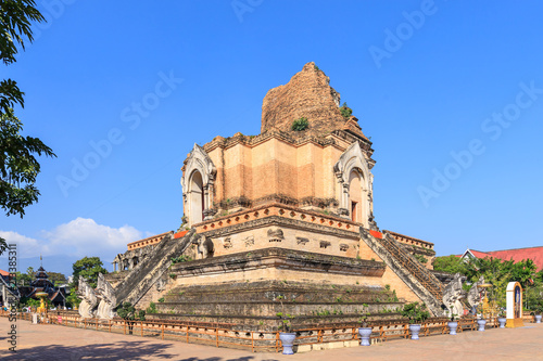 Wat Chedi Luang temple in Chiang Mai  north of Thailand