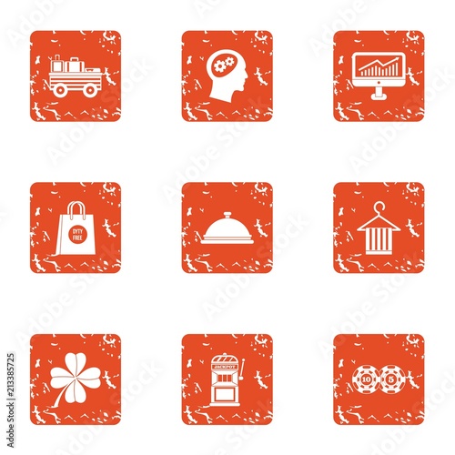 Timetable icons set. Grunge set of 9 timetable vector icons for web isolated on white background