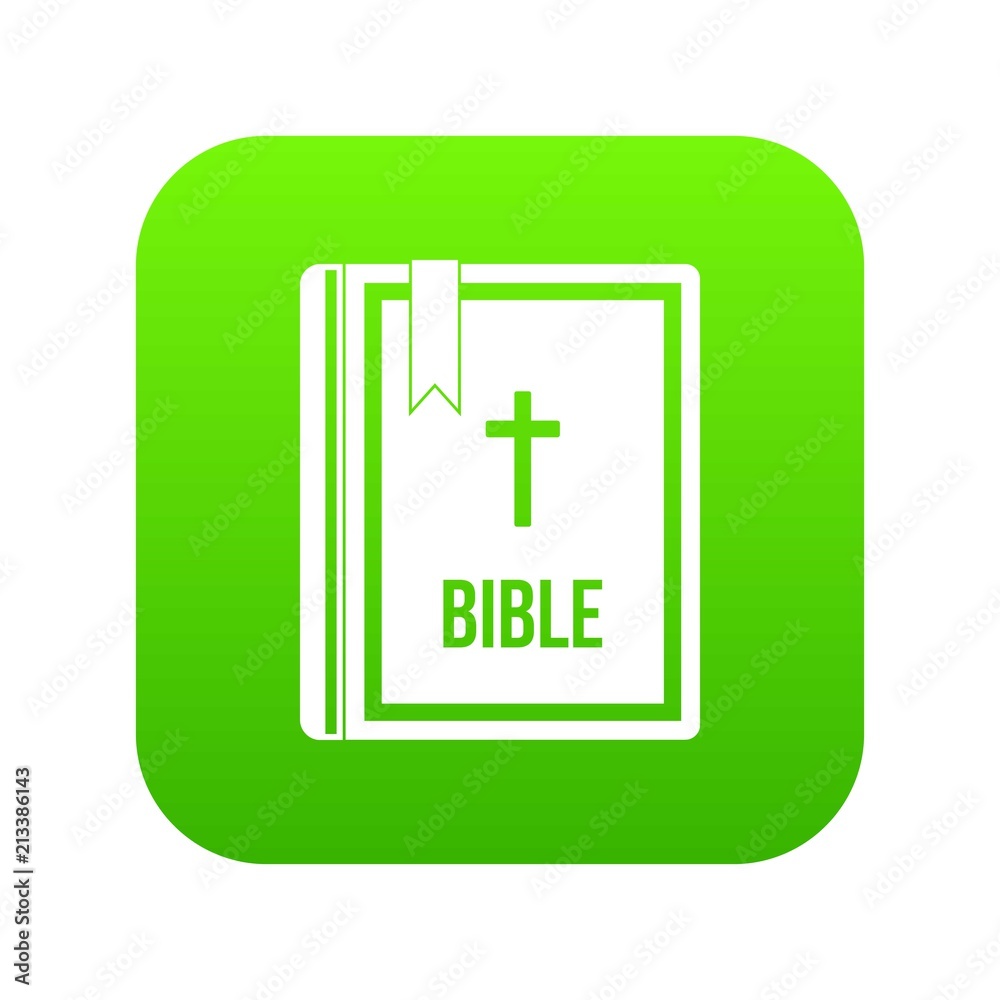 Fototapeta premium Bible icon digital green for any design isolated on white vector illustration
