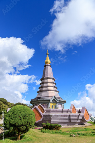 Nopphonphusiri pagodas at Doi Inthanon mountain  Chiang Mai  Thailand
