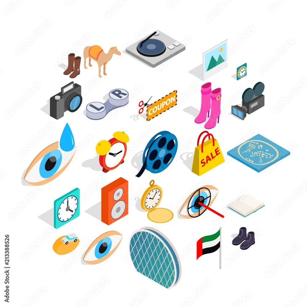 Brand of clothing icons set. Isometric set of 25 brand of clothing vector icons for web isolated on white background Brand of clothing icons set. Isometric set of 25 brand of clothing vector icons for web isolated on white background