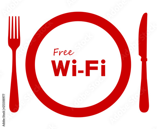 Free WiFi zone in restaurant 